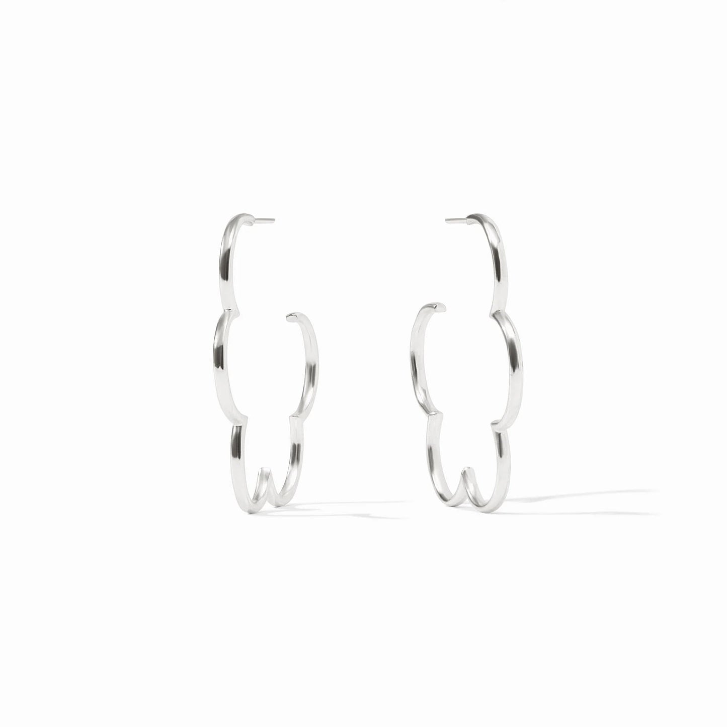 JV Gardenia Hoop SILVER - L