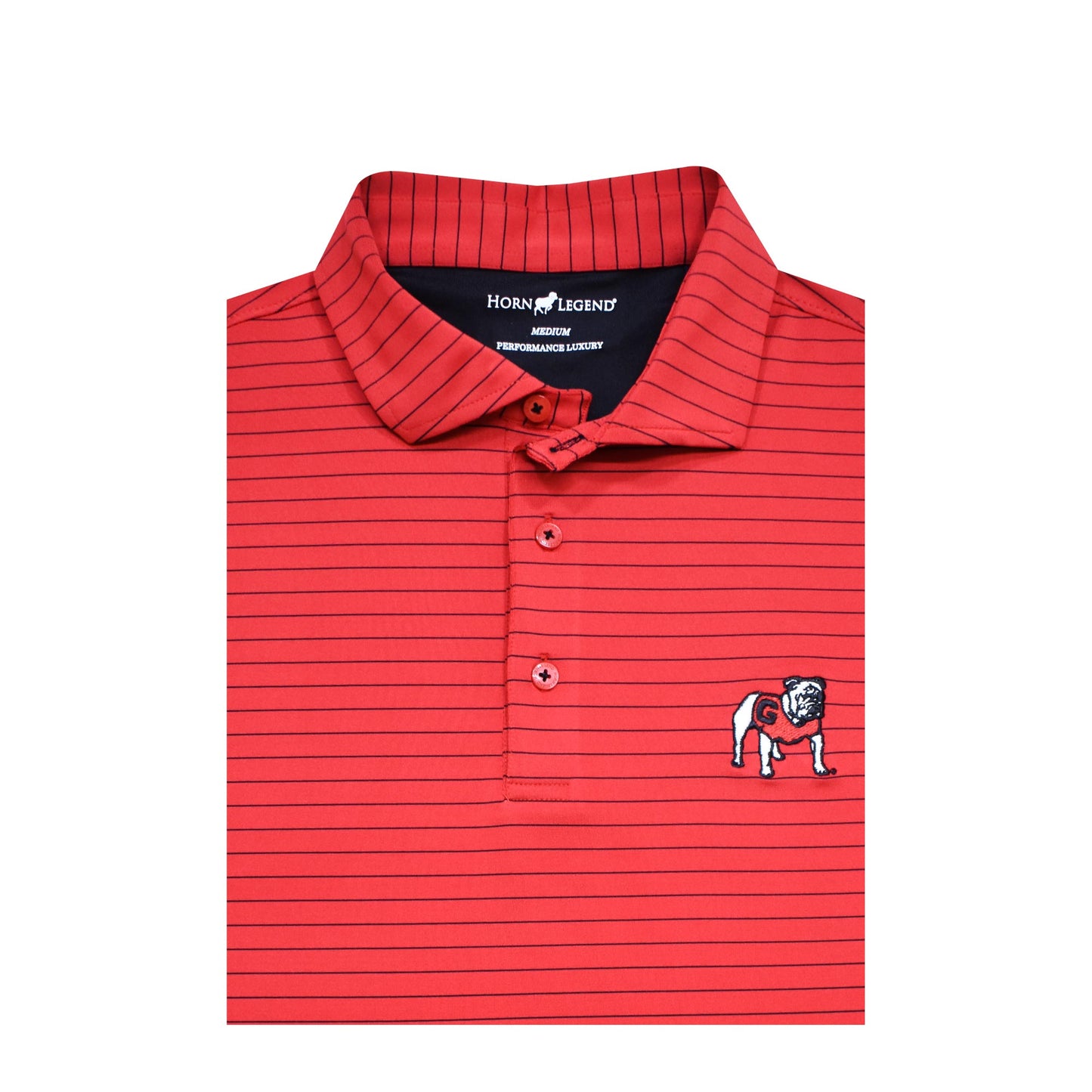 HL 3/8 Stripe Polo UGA RED/BLACK