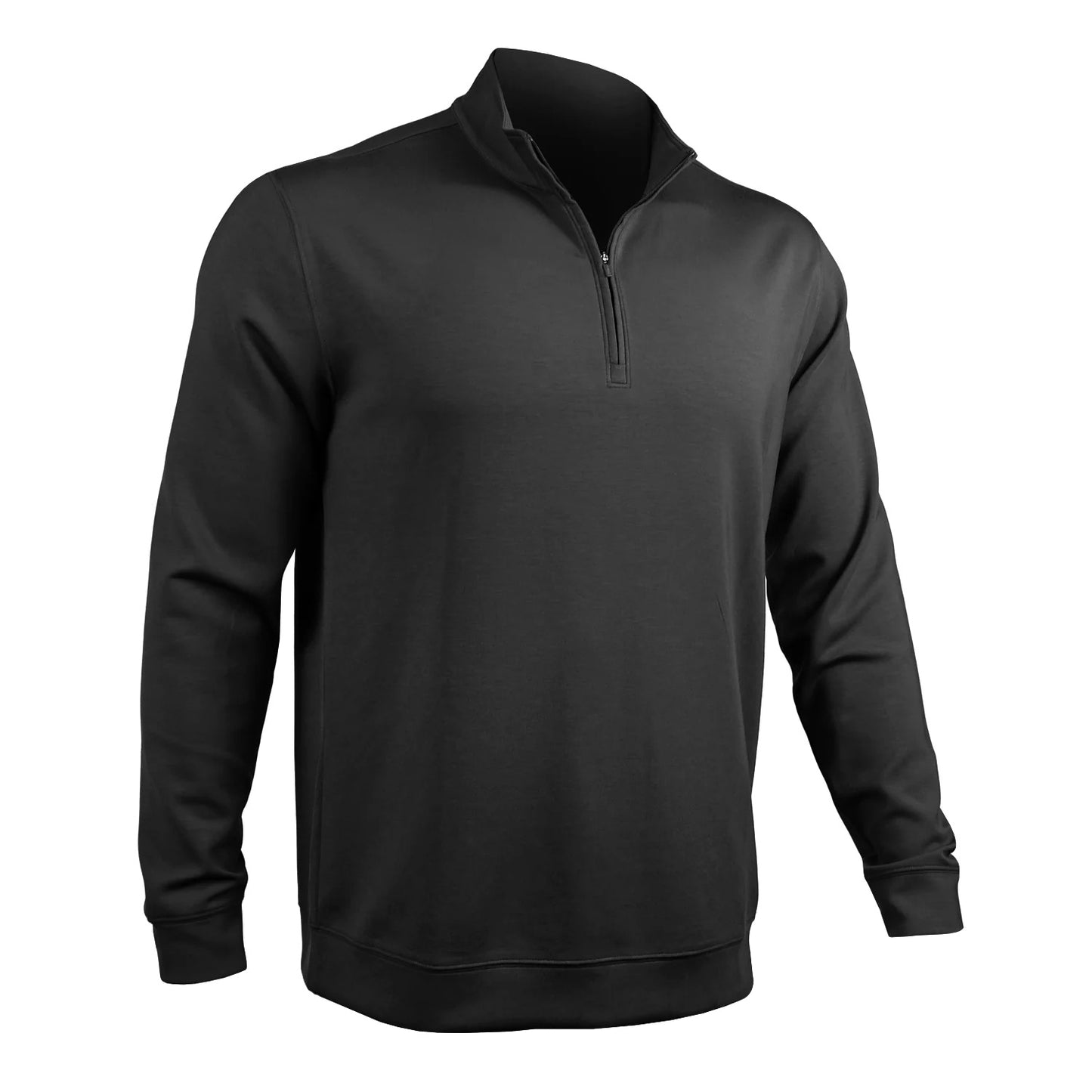2UNDR Cordero 1/4 Zip LS Pullover - BLACK