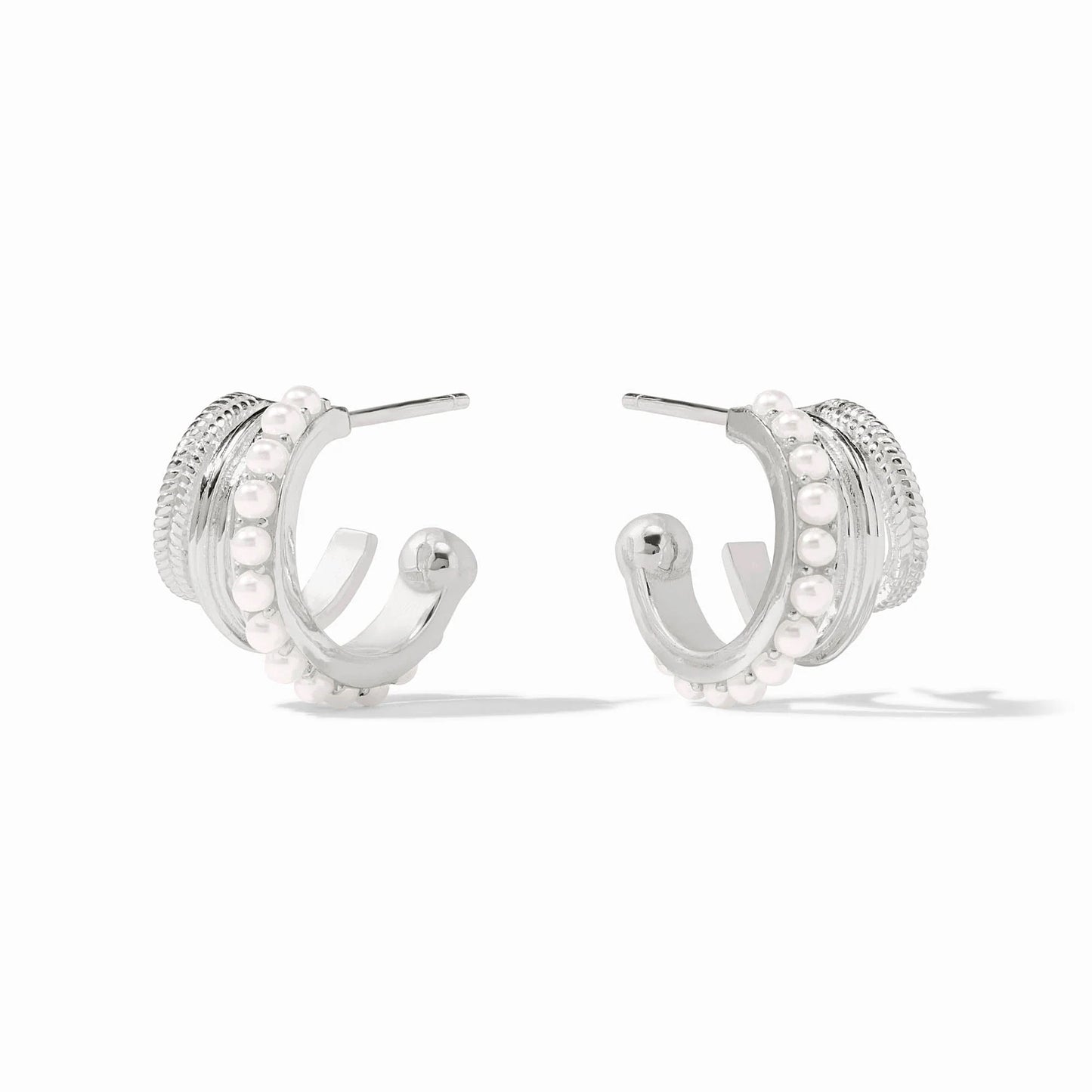 JV Hydra Triple Hoop SILVER PEARL - OS