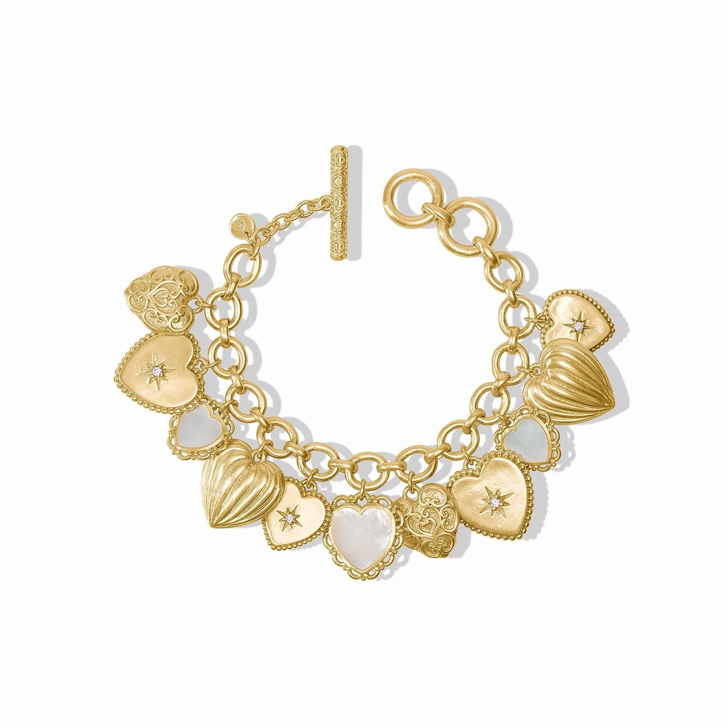 Julie Vos Heart Charm Bracelet - MOTHER OF PEARL