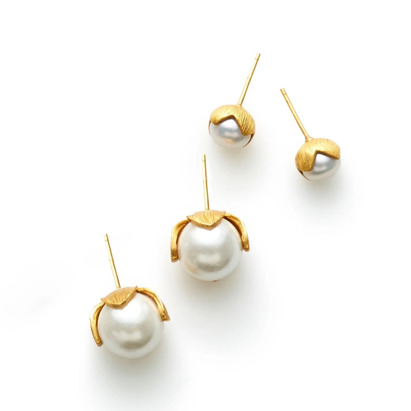 JV Penelope Stud GOLD PEARL - S