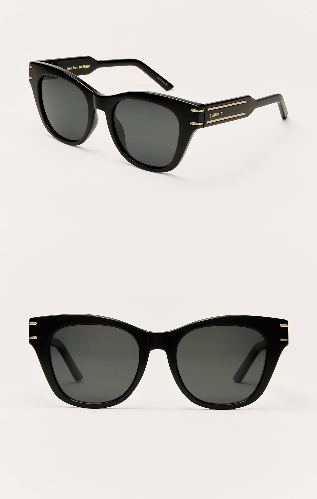 ZS Front Row POLISHED BLACK-GREY POLARIZED