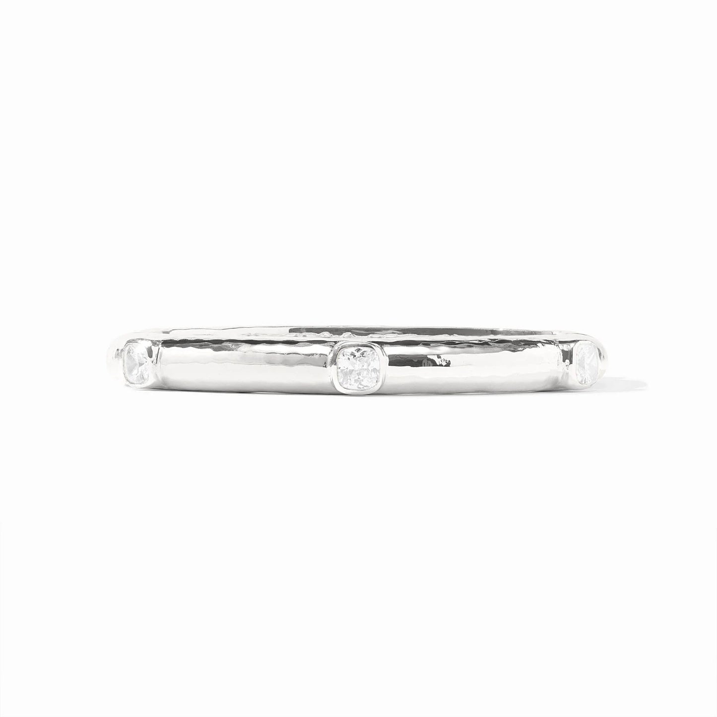JV Catalina Hinge Bangle SILVER CUBIC ZIRCONIA