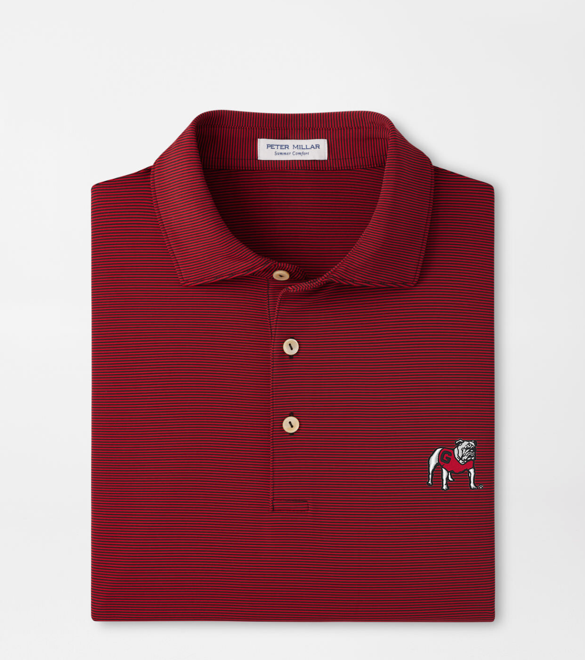 Peter Millar Jubilee Performance Jersey Polo UGA3 - BLACK/RED3
