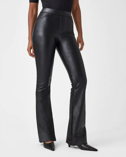 SPANX Leather Like Flare - LUXE BLACK