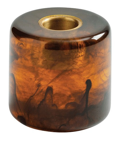 CAS Cylinder Candleholder-Tortoiseshell Candle Resin Round Holder