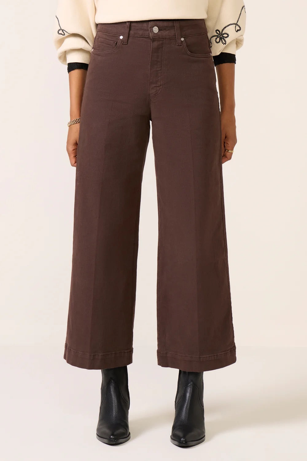 PA Anessa Wide Leg RICH CHOCOLATE