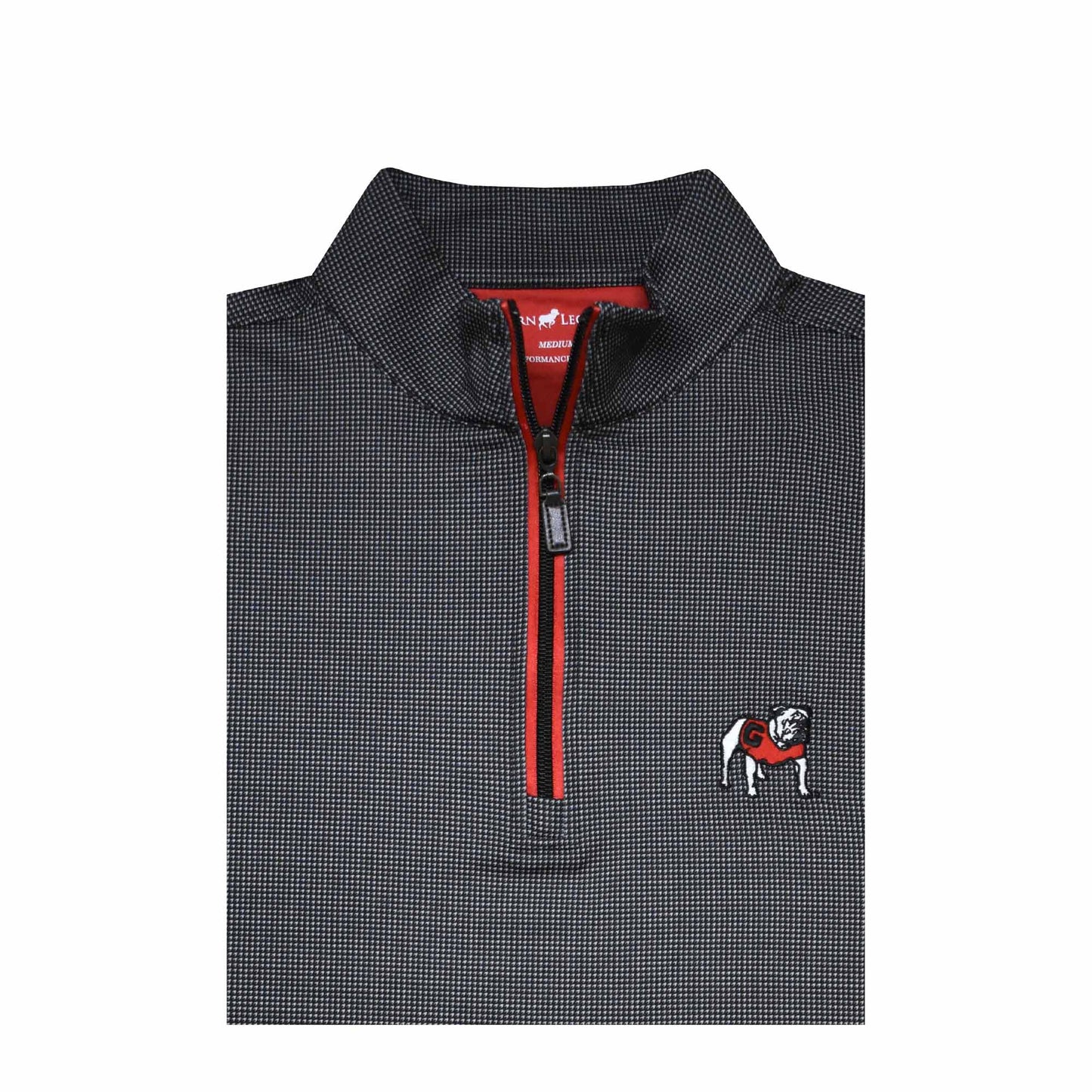 HL 1/4 Zip Shepherd Pullover BLACK/RED