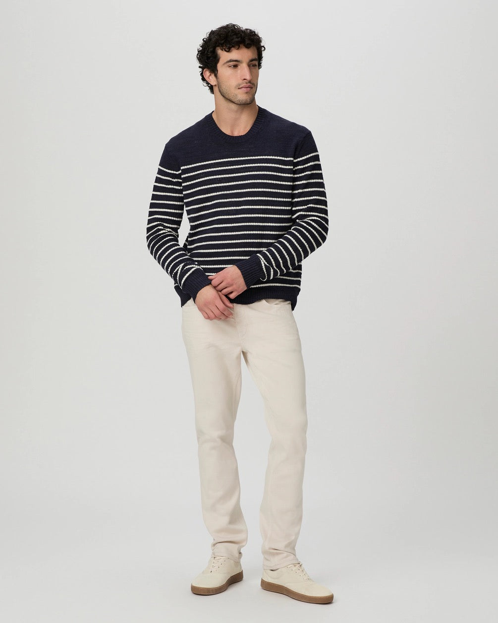 PAIGE Federal Slim Straight Denim - SEA SHELL