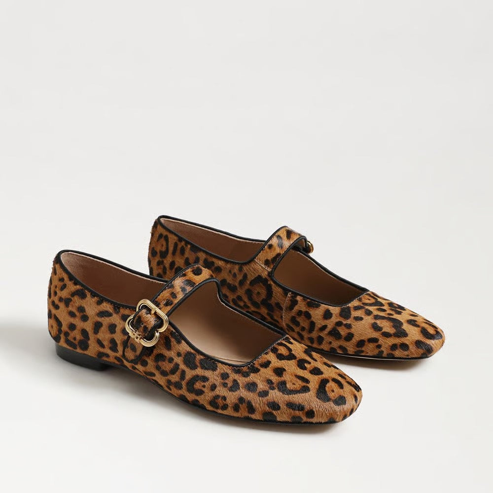 SE Michaela Mary Jane Flat LEOPARD