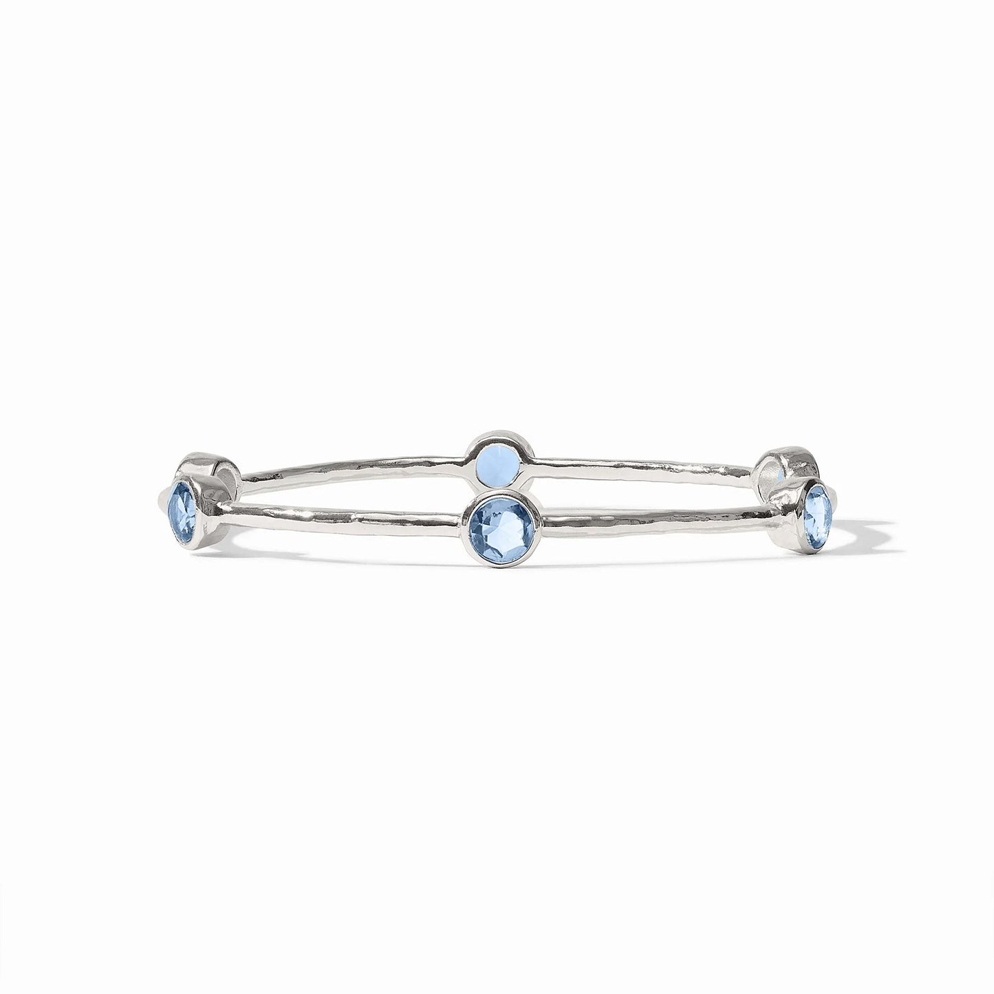JV Milano Bangle SILVER CLEAR CHALCEDONY BLUE - S