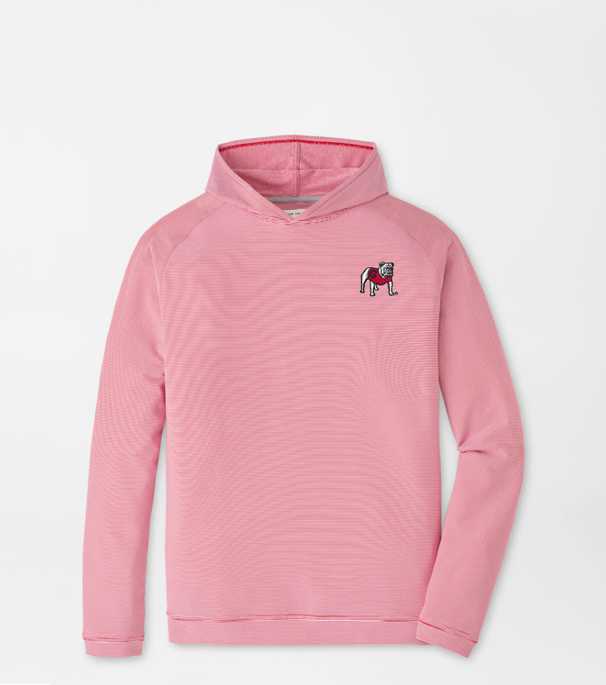 Peter Millar Pine Sugar Stripe Performance Hoodie UGA3 - RED3