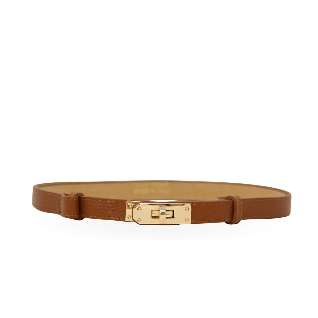 GF Cint 48 Italian Leather Adjustable Belt CAMEL