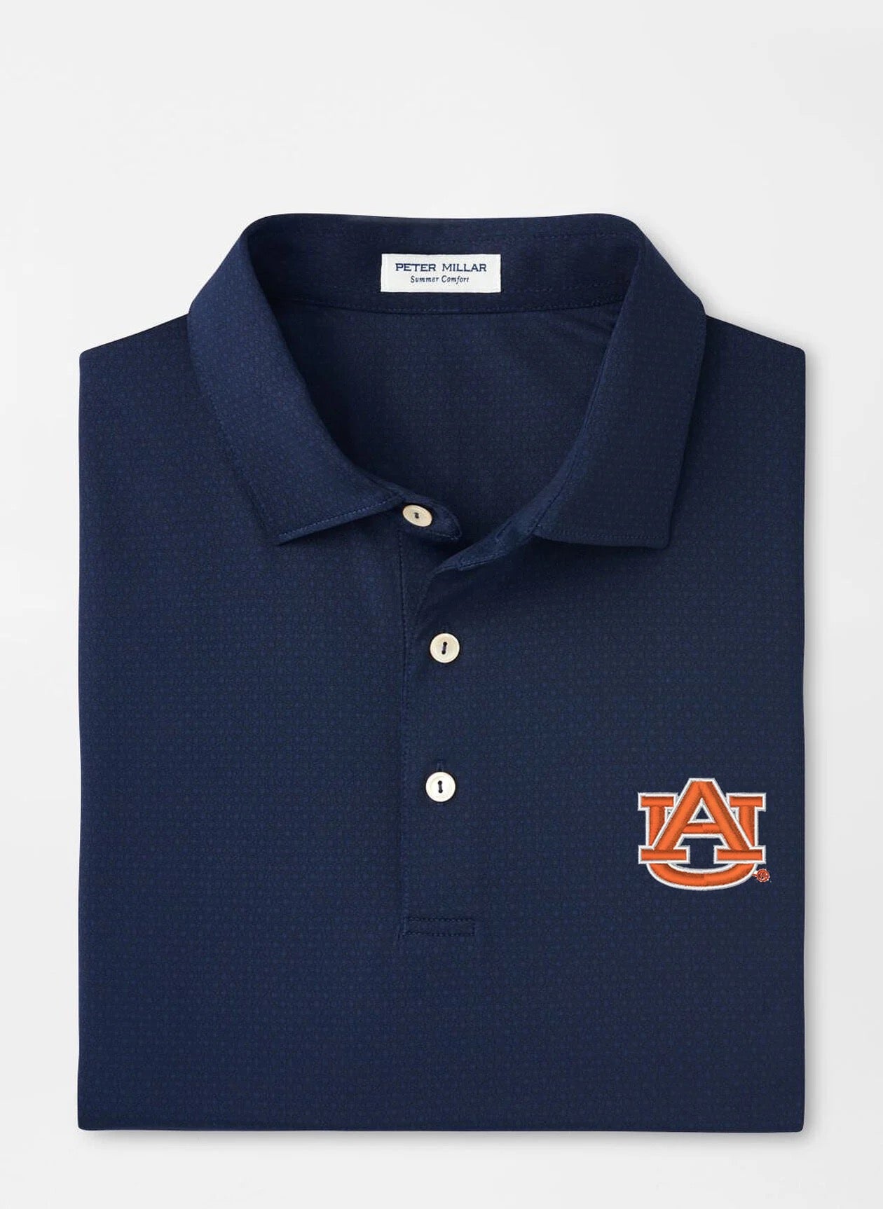 Peter Millar Auburn Tesseract Performance Jersey Polo - NAVY