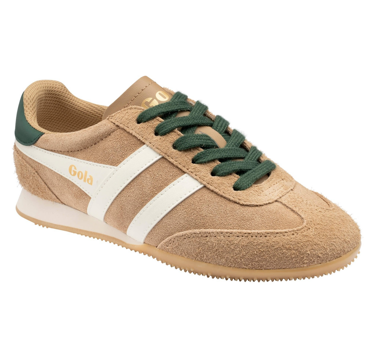 GO Sprinter Suede Sneakers LIGHT CARAMEL/OFF WHITE/EVERGREEN