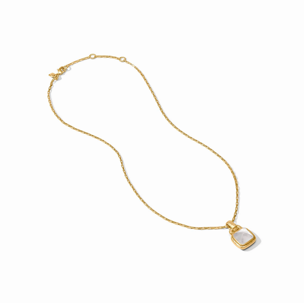 Julie Vos Sahara Solitaire Necklace - IRIDESCENT CLEAR CRYSTAL