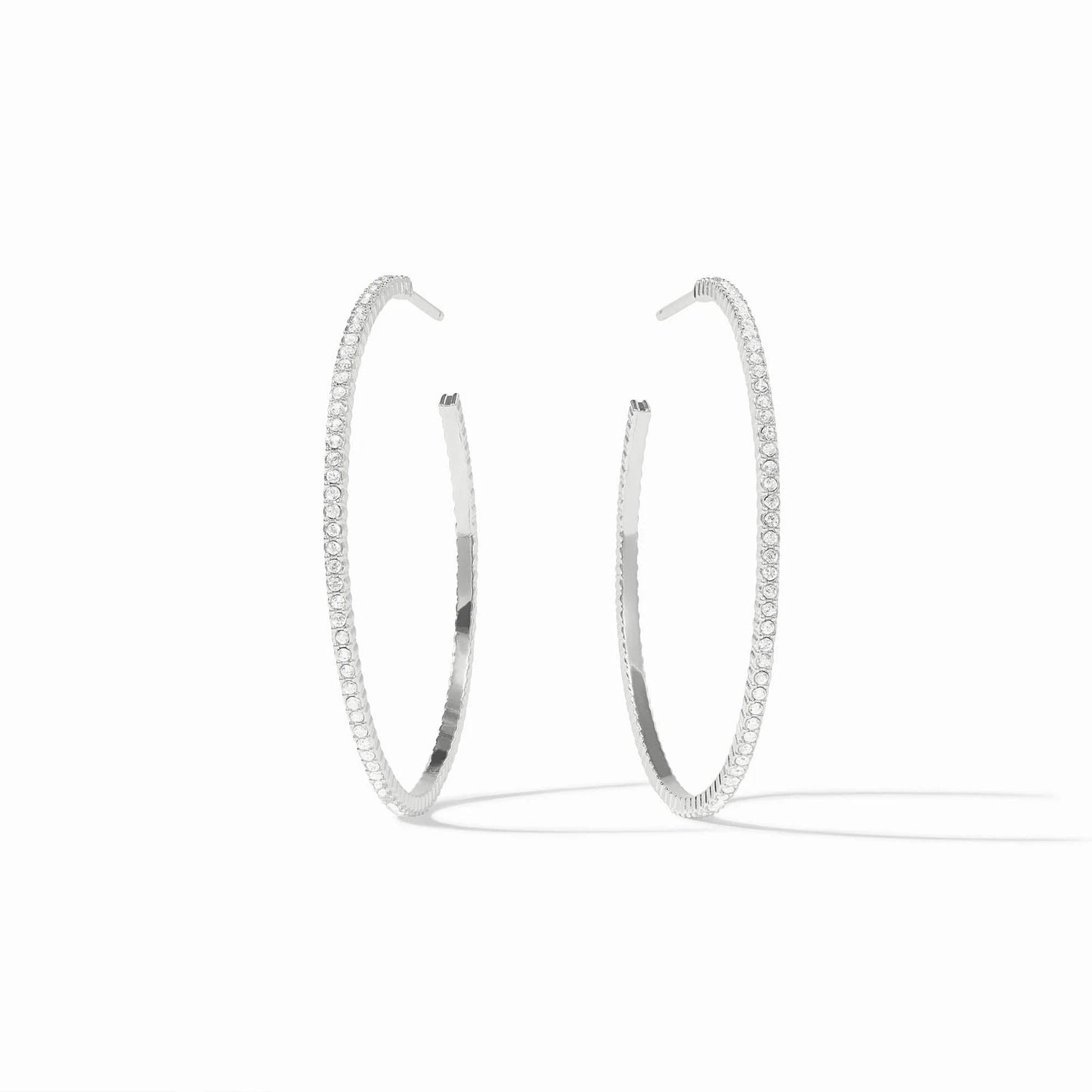 JV Windsor Hoop SILVER/CUBIC ZIRCONIA - L