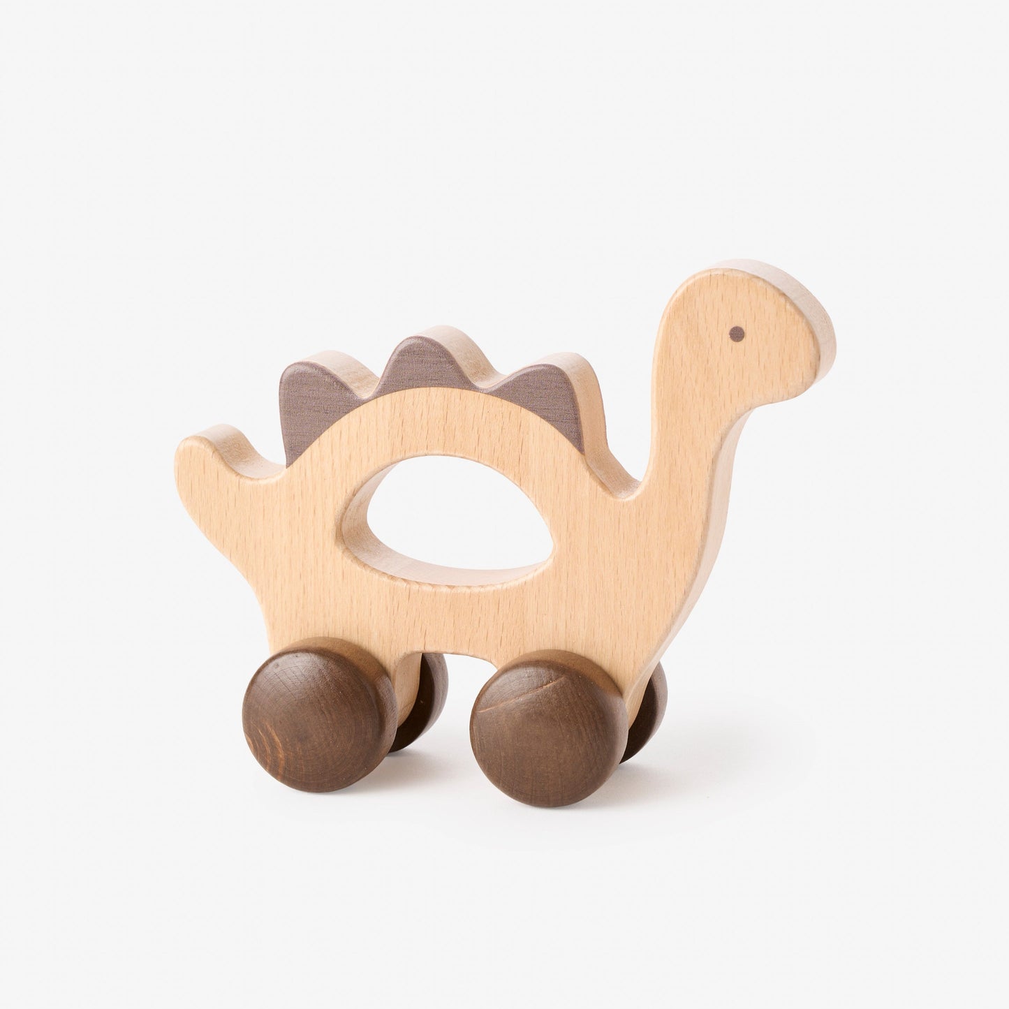 Elegant Baby Wooden Toy Dinosaur - BROWN