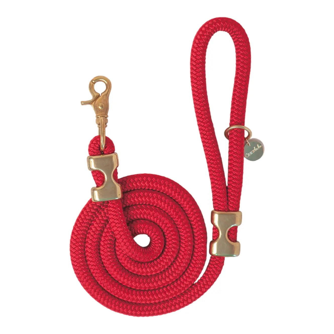CLL 5' Rope Dog Leash RED