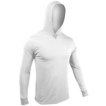 2UNDR Luxury LS Hooded Tee - WHITE