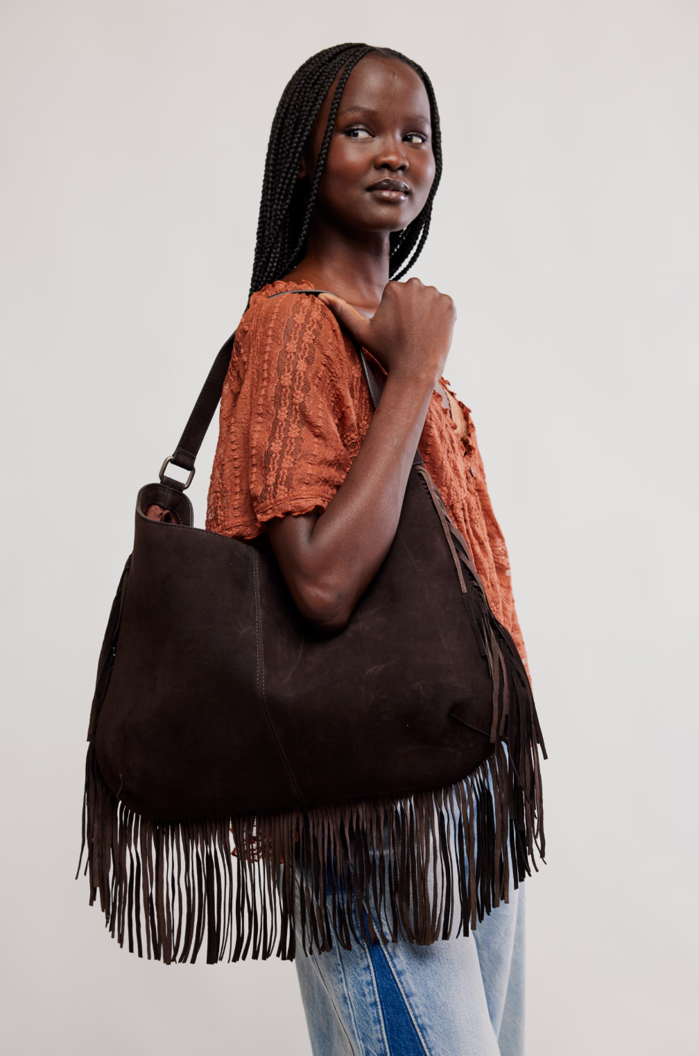 FP Finn Fringe Shoulder Bag ESPRESSO