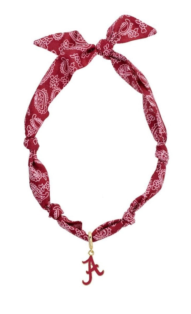Canvas Style Alabama Crimson Tide Logo Bandana Scarf Necklace - CRIMSON
