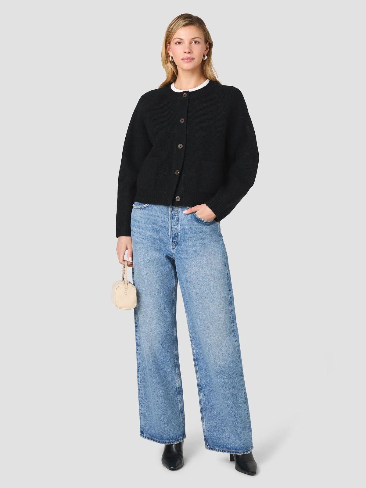 FC Suzie Knit Cozy Cardigan BLACK
