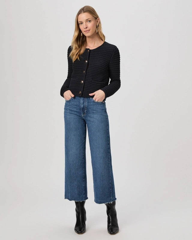 PAIGE Anessa Wide Leg Raw Hem - BOOGIE