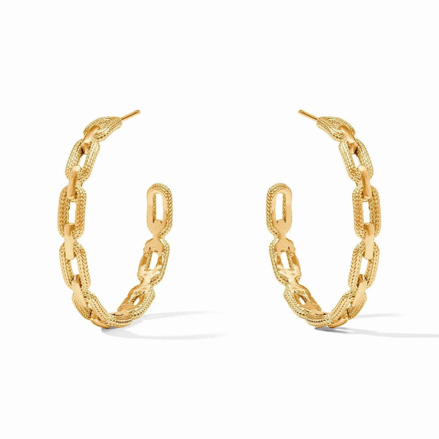 JV Chevel Paperclip Hoop GOLD