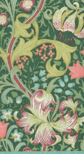 Caspari Golden Lily Guest Towel - FOREST