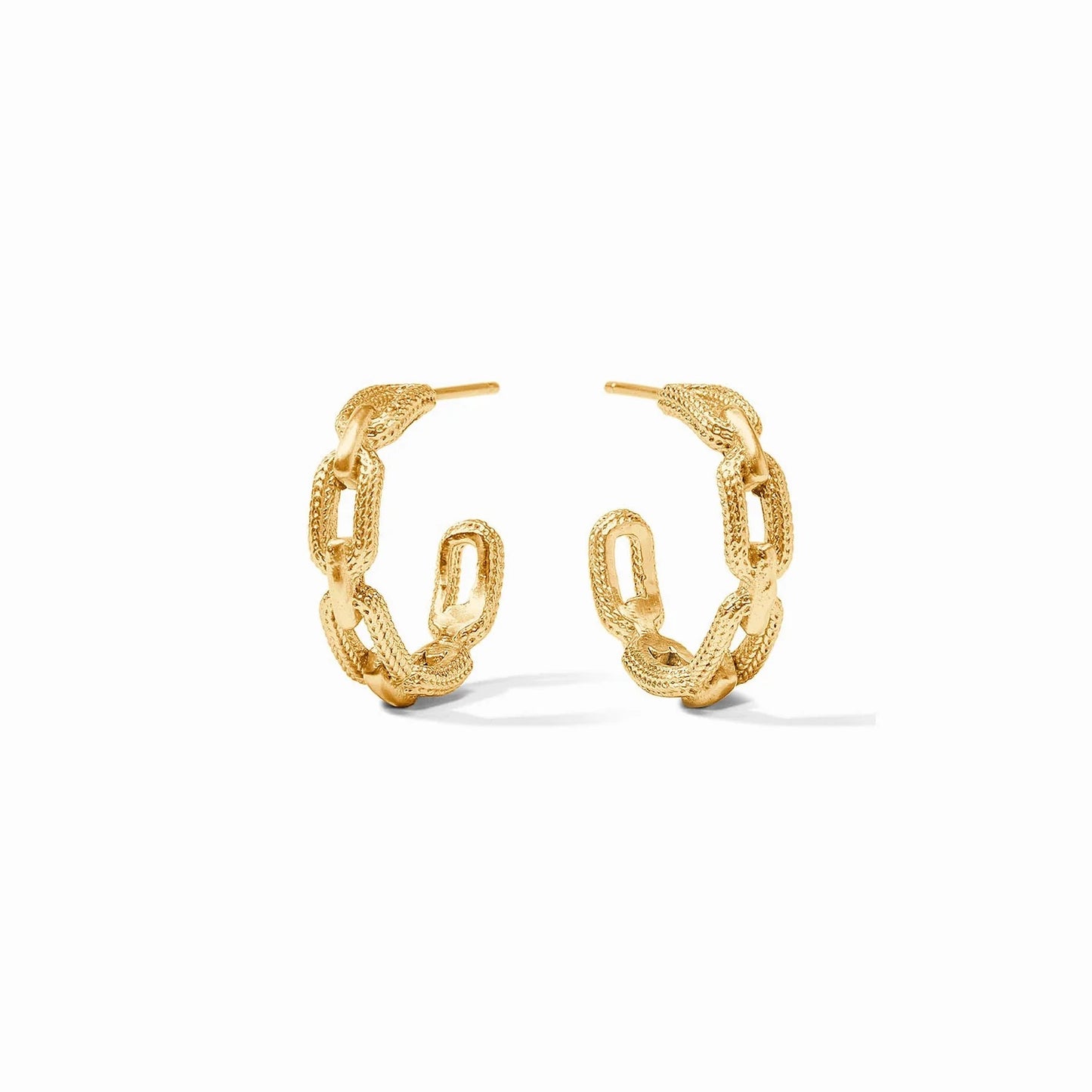 JV Chevel Paperclip Hoop GOLD