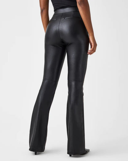 SPANX Leather Like Flare - LUXE BLACK