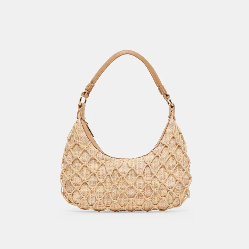 DV Positano Shoulder Bag NATURAL RAFFIA