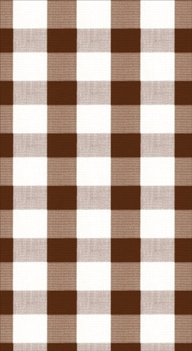 CAS Gingham Guest Towel CHOCOLATE