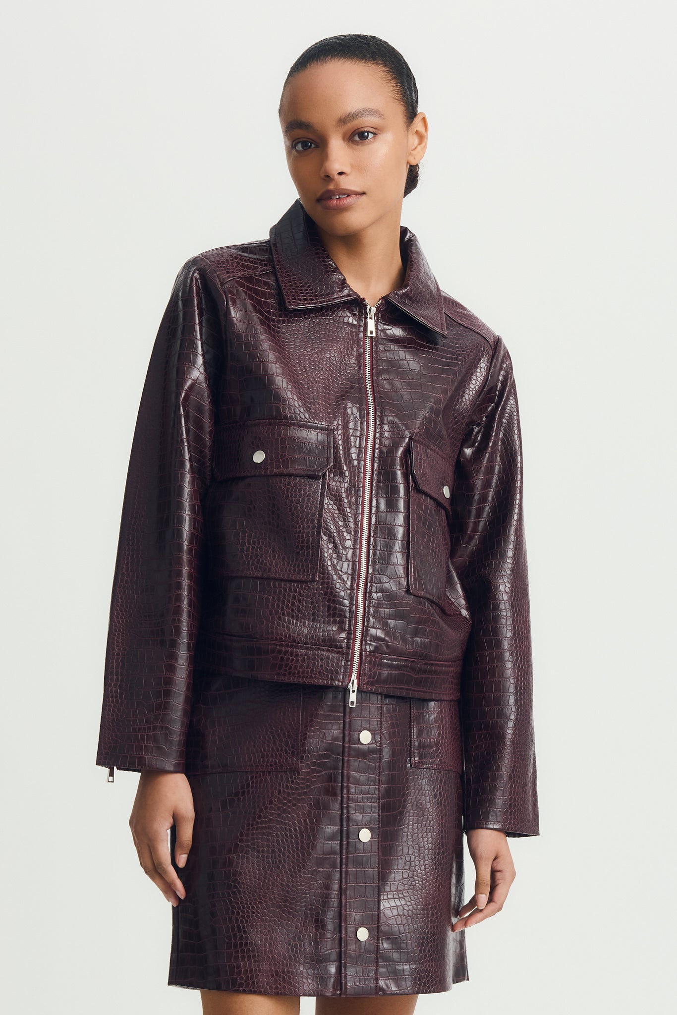 MN Sloane Jacket BURGUNDY SKIN