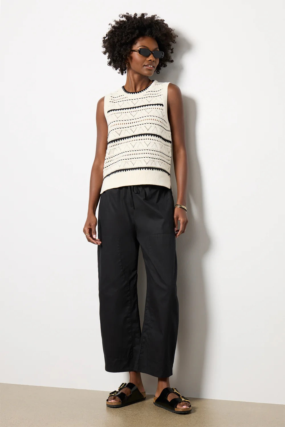 PI Theo Drawstring Poplin Pant NOIR