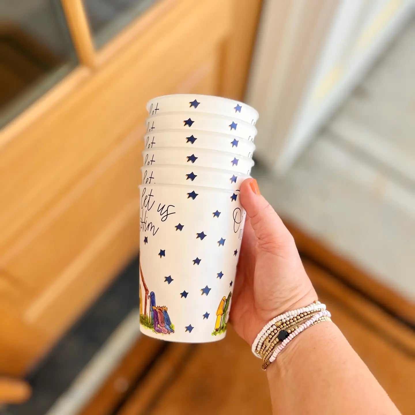 HAPPY By Rachel O Come Let Us Adore Him Reusable Cups - 6