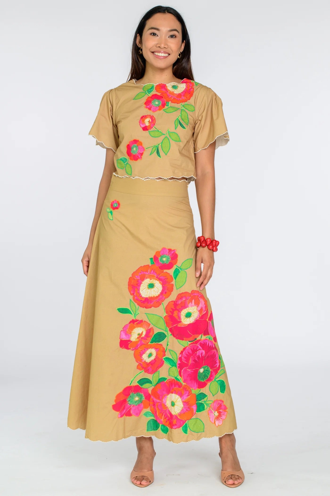 Elizabeth James Paloma Top - POPPY PATCH ICED COFFEE