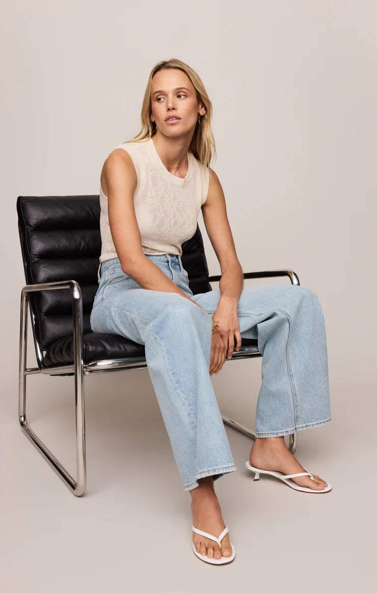 Z Supply Tibi Mesh Tank - CLOUD