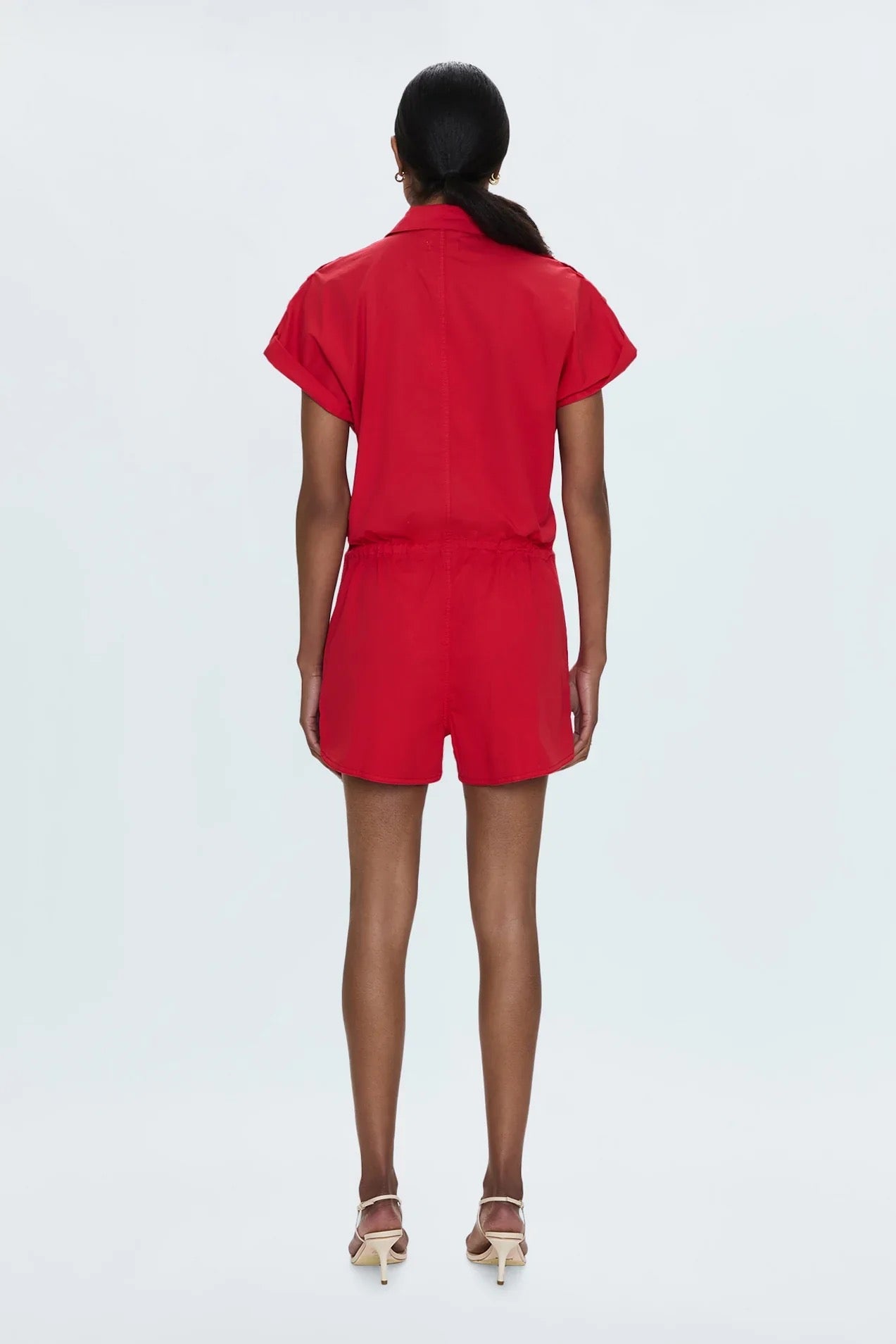 Pistola Meg SS Zip Front Romper - RUBY