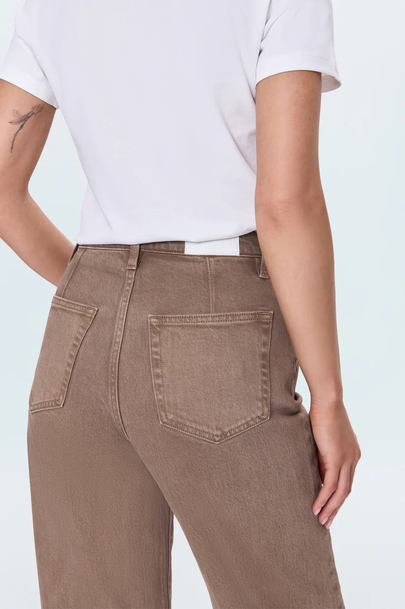 Pistola Kyra Ankle High Rise Bowed Wide Leg - TANNIN