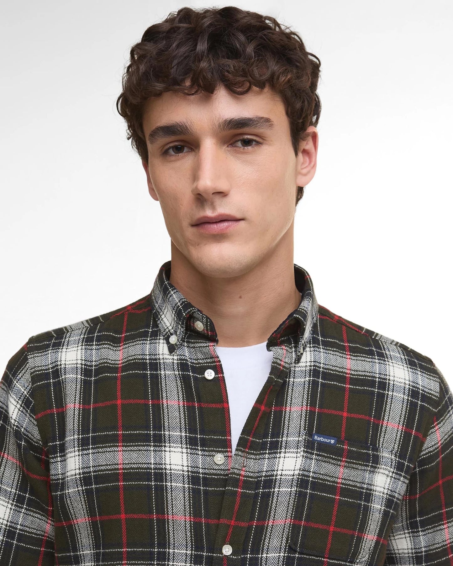 Barbour Whernside Tailored Long-Sleeved Shirt - OLIVE