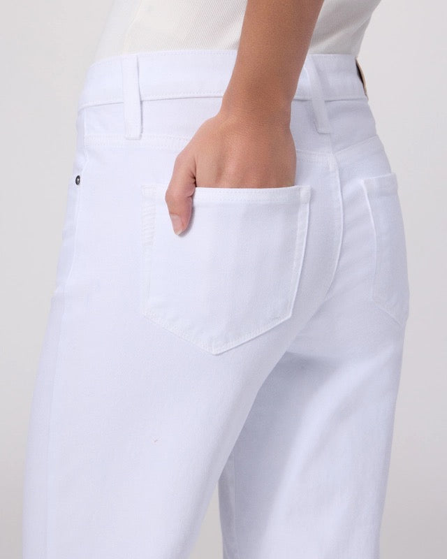 Paige Mason Ankle Straight Jean - CRISP WHITE
