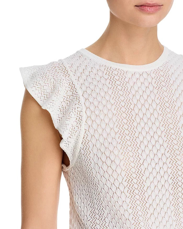 PA Margo Ruffle Sleeve Tank WHITE