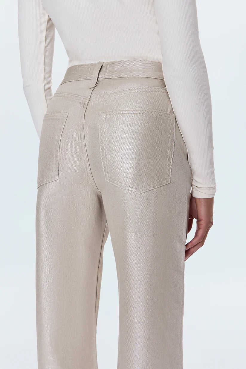 Pistola Tate High Rise Bowed Wide Leg - CHAMPAGNE LUSTER