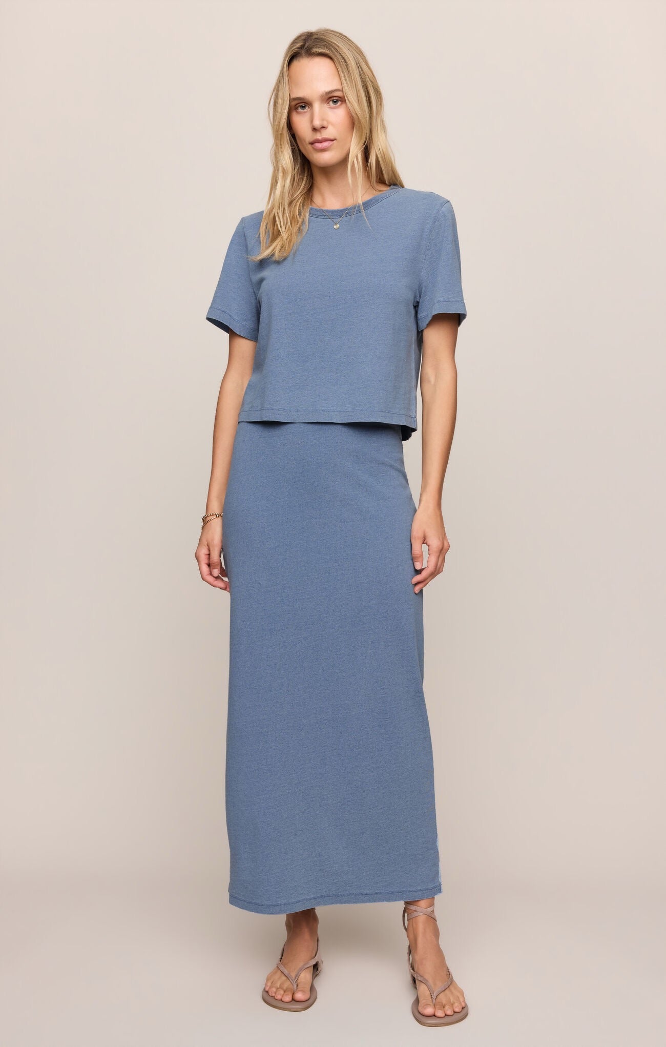 ZS Stellan Jersey Denim Tee SANTORINI INDIGO