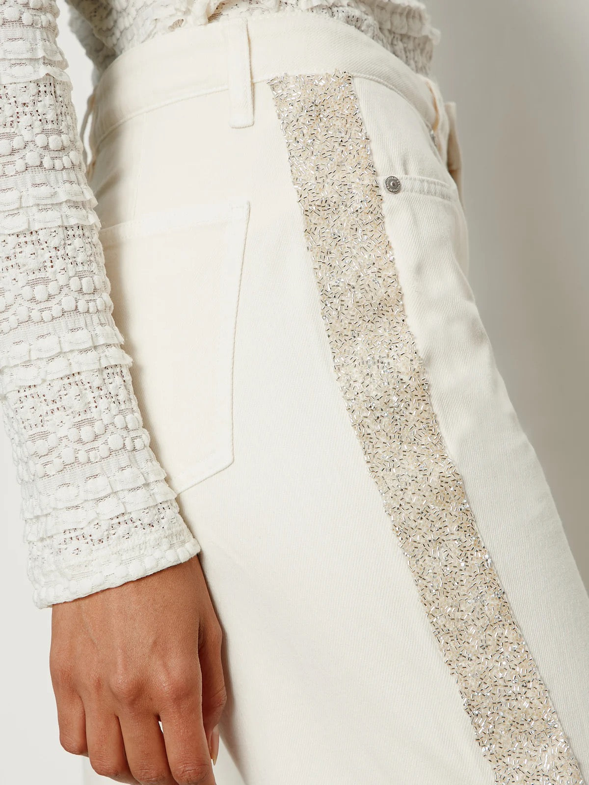 Sanctuary Cadence Shimmer Stripe - VANILLA CREME