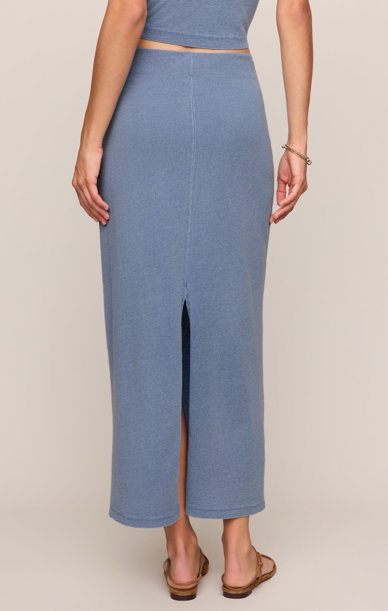 ZS Gail Jersey Denim Midi Skirt SANTORINI INDIGO