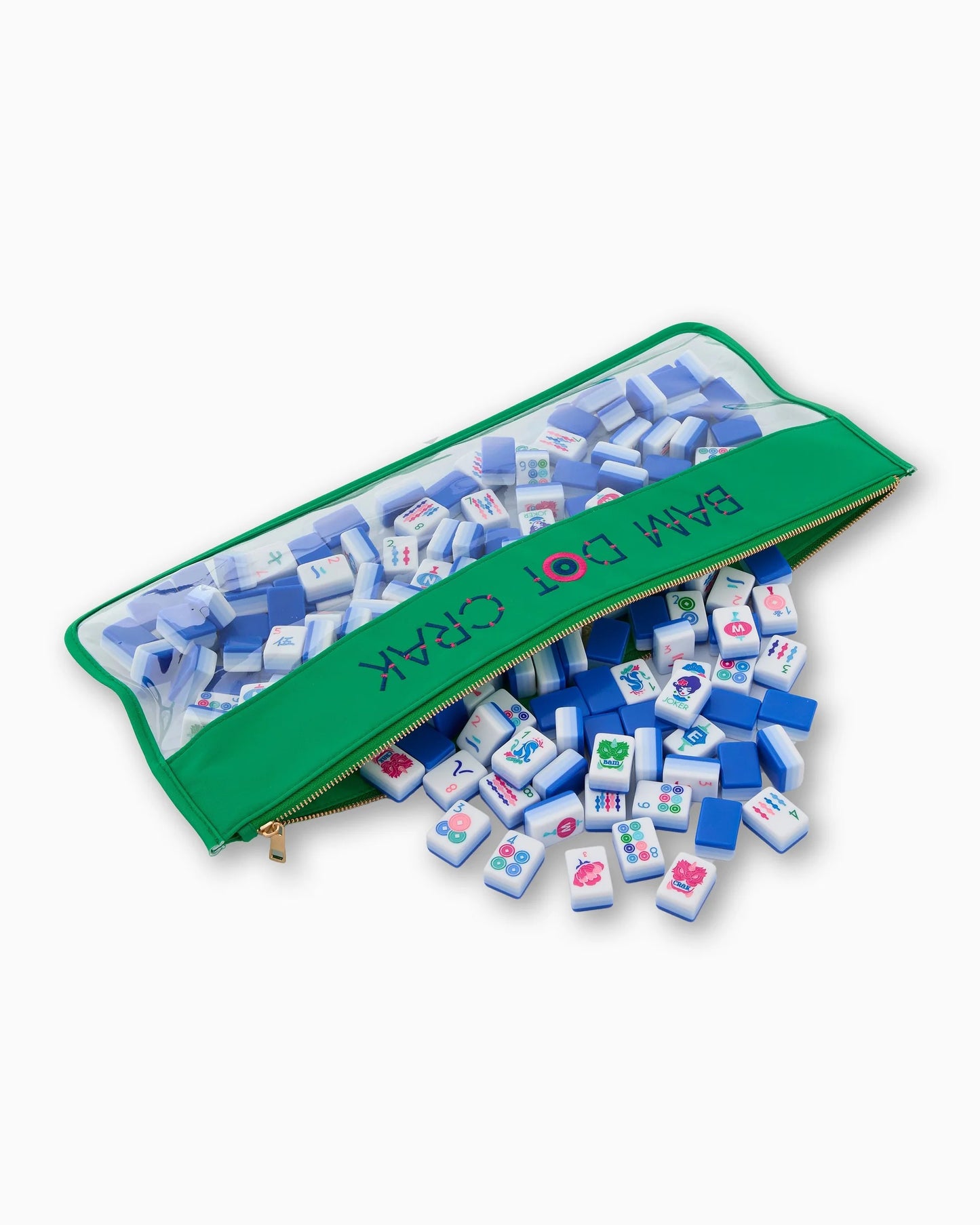 Oh My Mahjong Bam Dot Crak Bag - KELLY GREEN